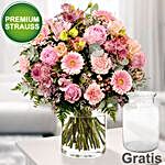 Elegant Mixed Flowers Premium Vase
