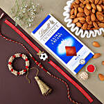 Sneh Lovely Rakhi Set With Lindt Chocolates & Almonds