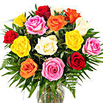 Colourful Mixed Roses Bouquet