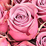 Elegant Pink Roses Bunch With Free Vase