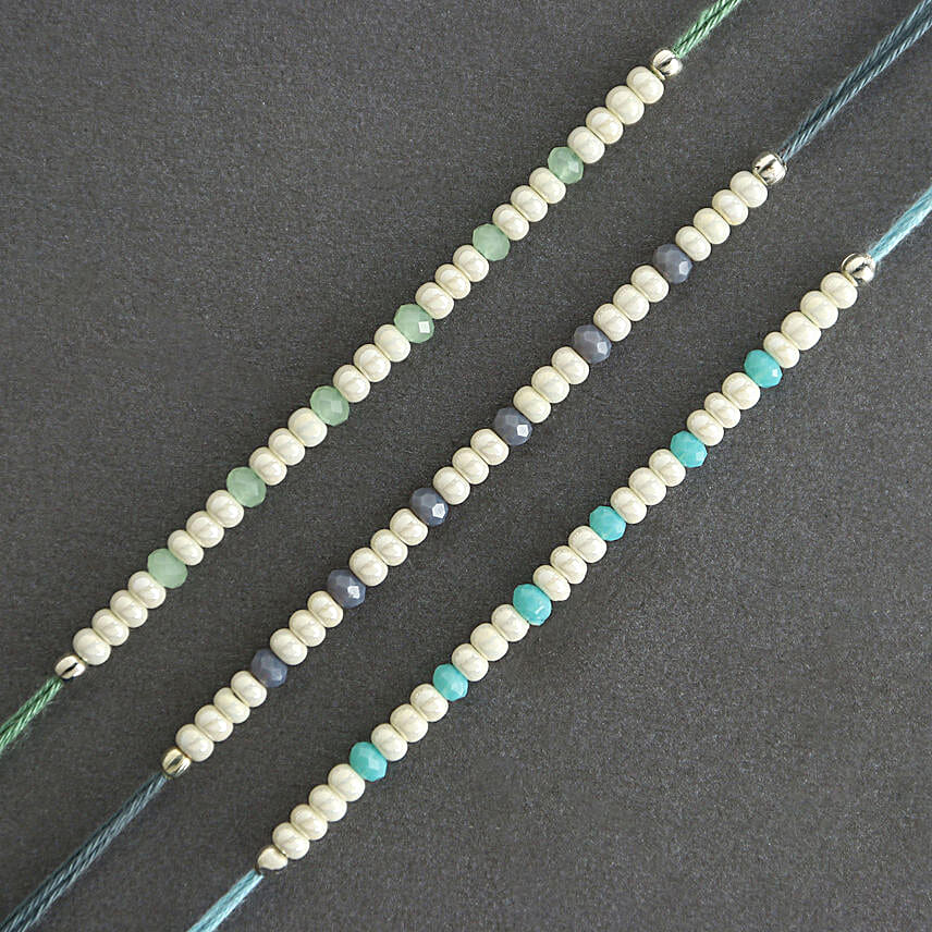 Beads Rakhi Set of 3 N Delectable Gulab Jamun Combo