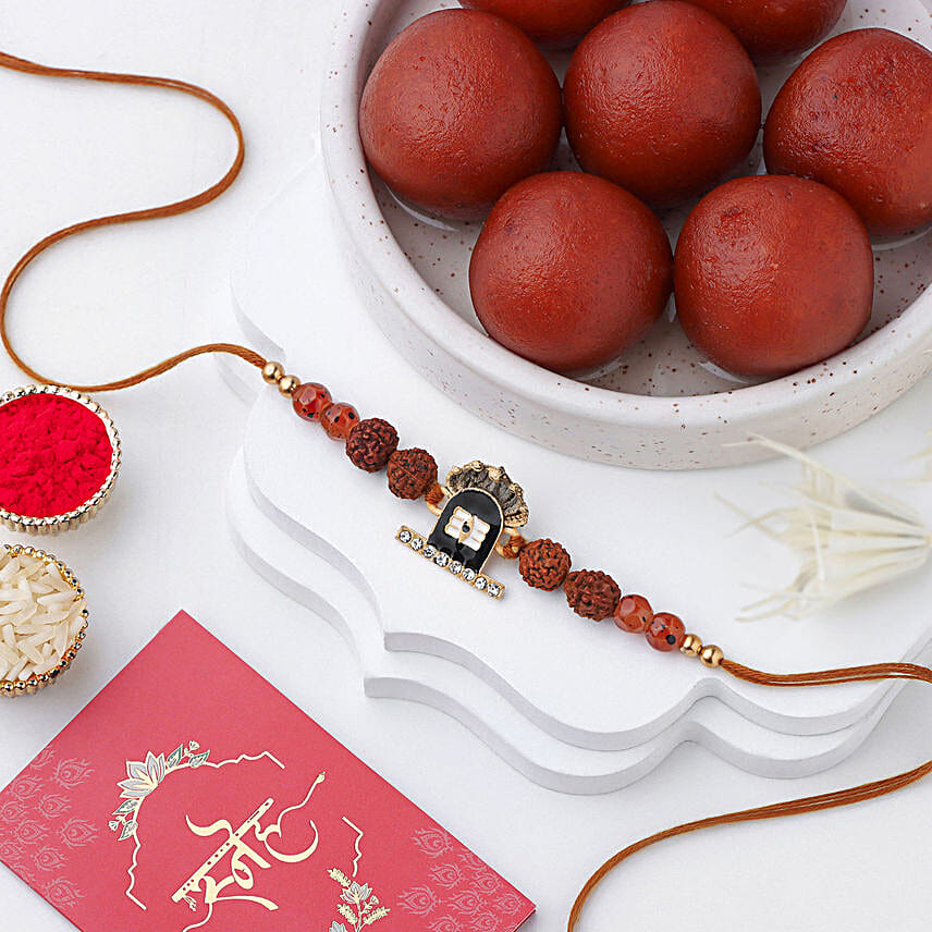 Blessings of Shiva Rakhi N Gulab Jamun Surprise