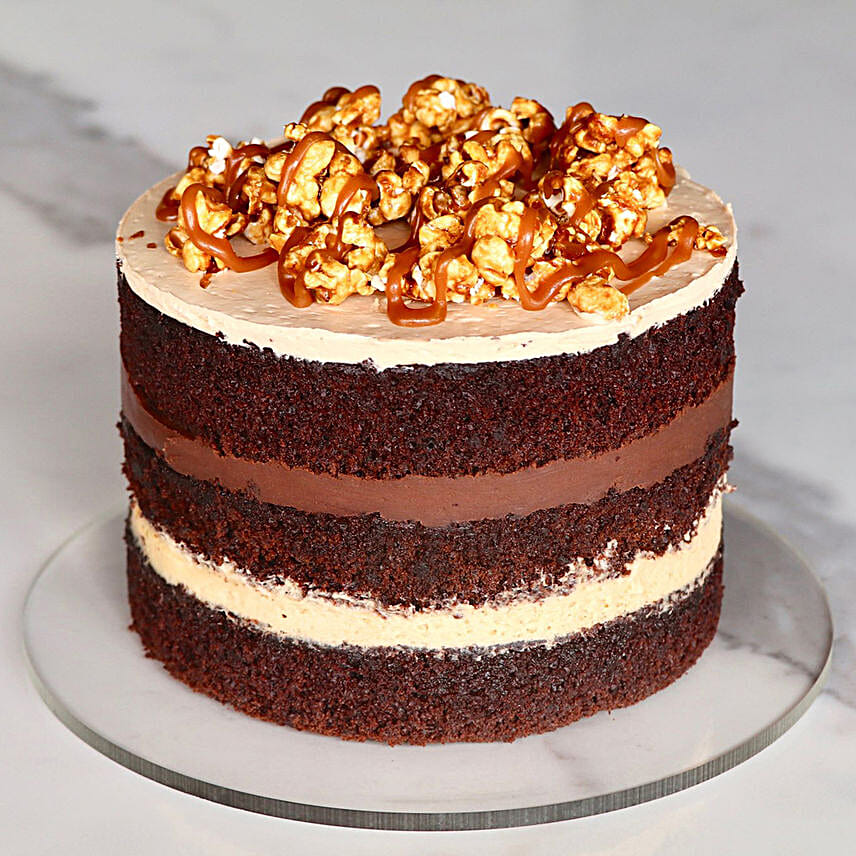 Caramel Popcorn Cake