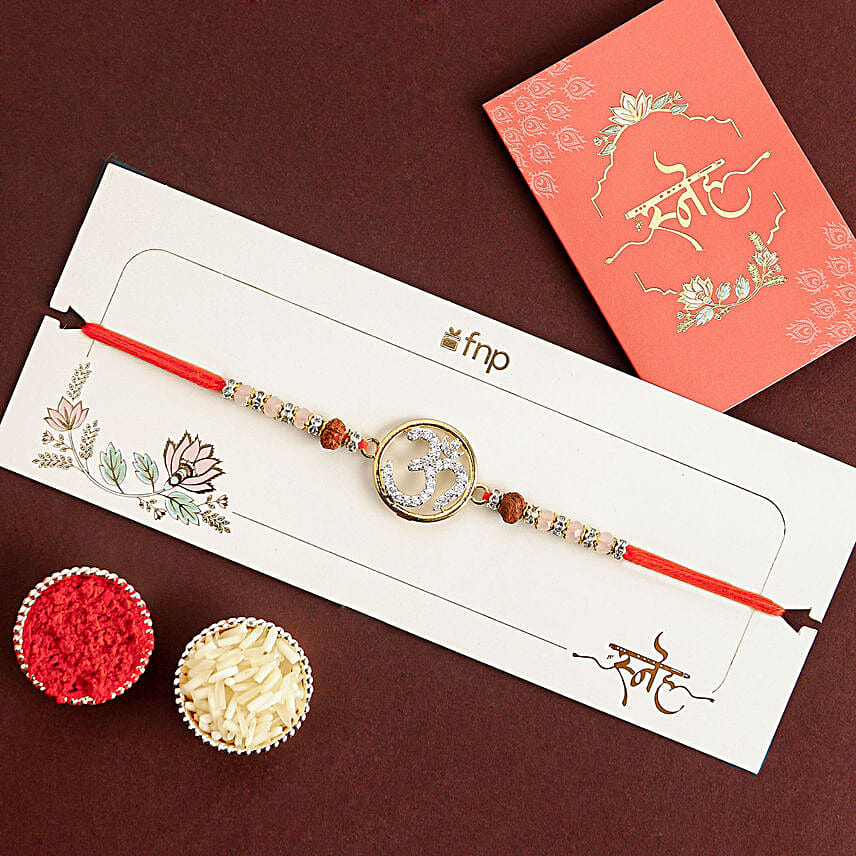 Eternal Glow Om Rakhi N Sweetness Set