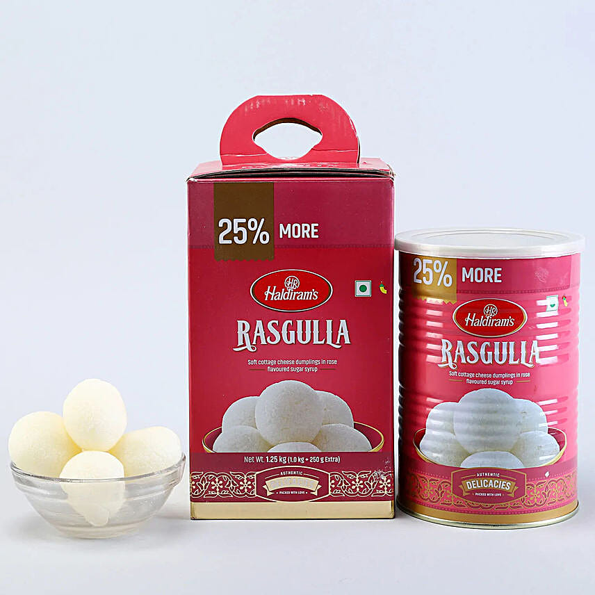 Sparkling Gemstone Trio Rakhi Set N Rasggulla Delight