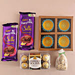 Chocolates With Pagdi Ganesha Idol N Diyas