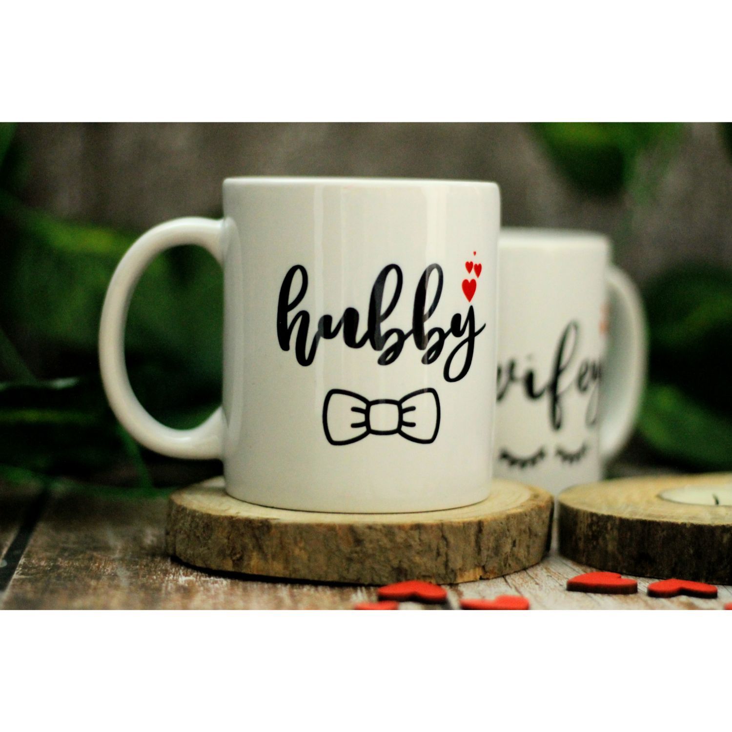 Hubby And Wifey White Mugs Combo hungary | Gift Hubby And Wifey White Mugs  Combo- FNP