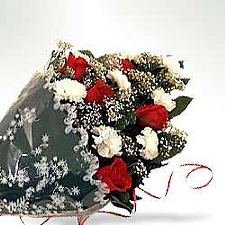 Bunch of Carnations & Roses-INDO