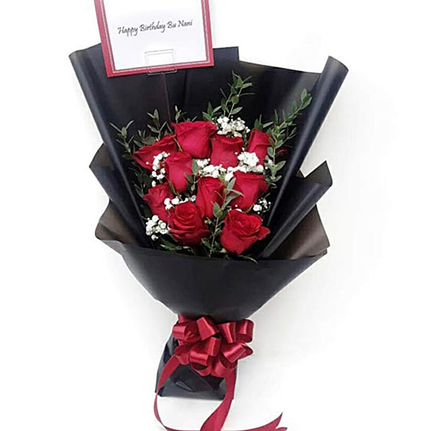 Elegant Love Bouquet:Roses to Indonesia