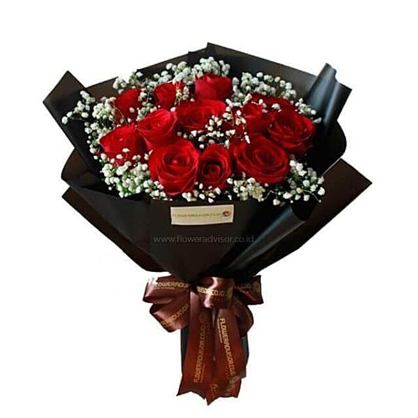 Red Rose Bunch:Flower Bouquet in Indonesia