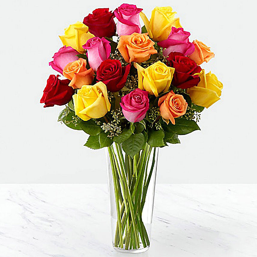 Beautiful Vase  Vivid Roses