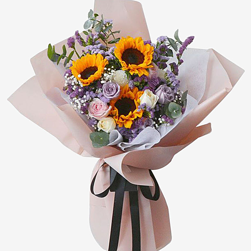 Sunshine Flowers Bouquet:Flower Bouquet to Indonesia