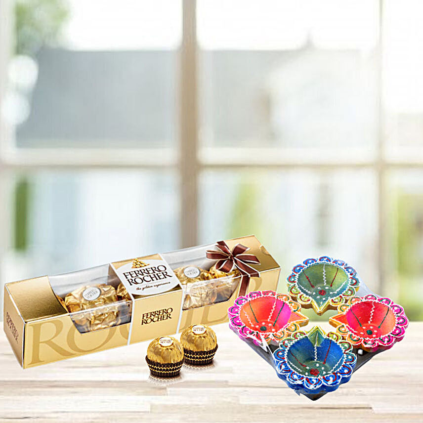 Ferrero Rocher Box And Traditional Diyas