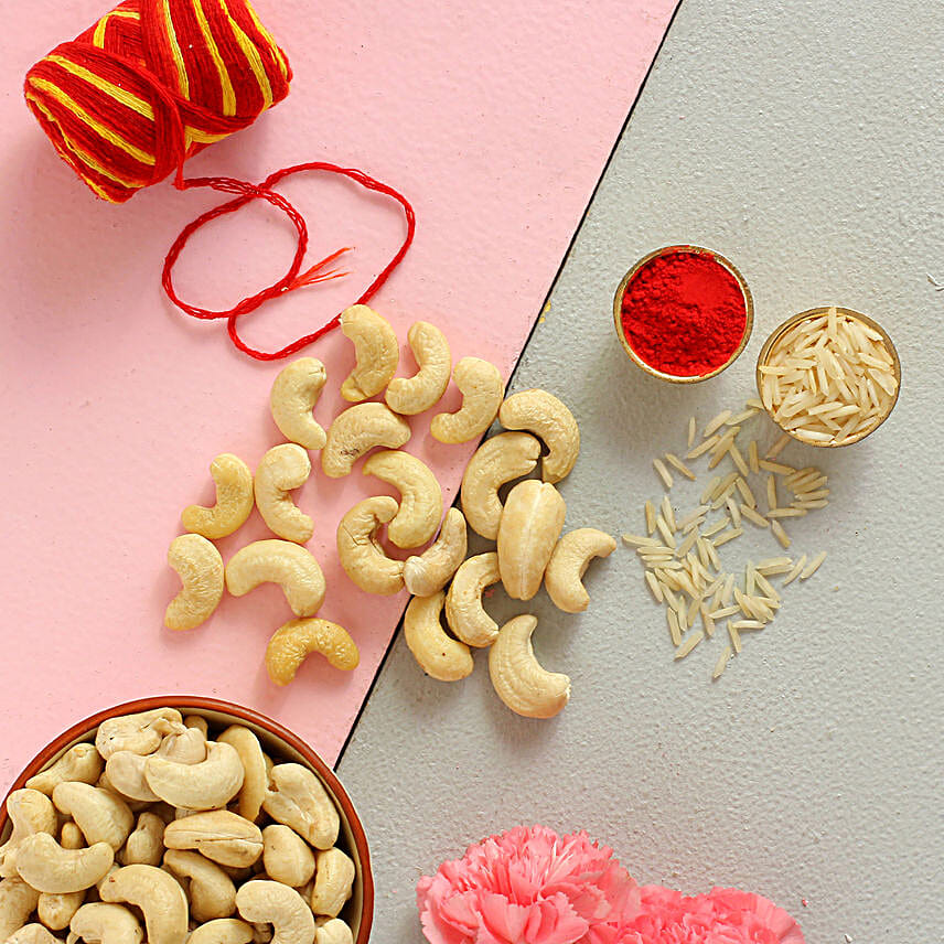 Bhai Dooj Best Wishes Cashews Combo