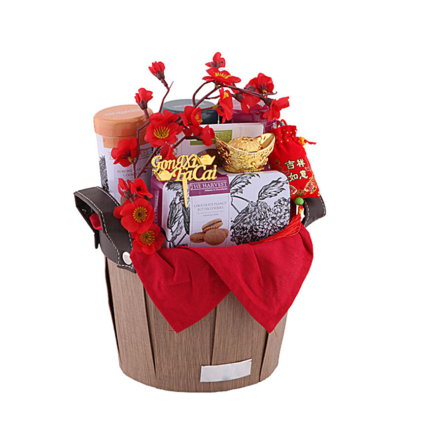 Chinese New Year Gourmet Basket Hamper indonesia | Gift Chinese New