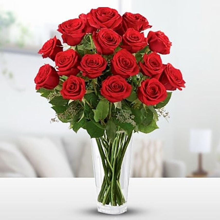 Precious Love Red Roses Vase