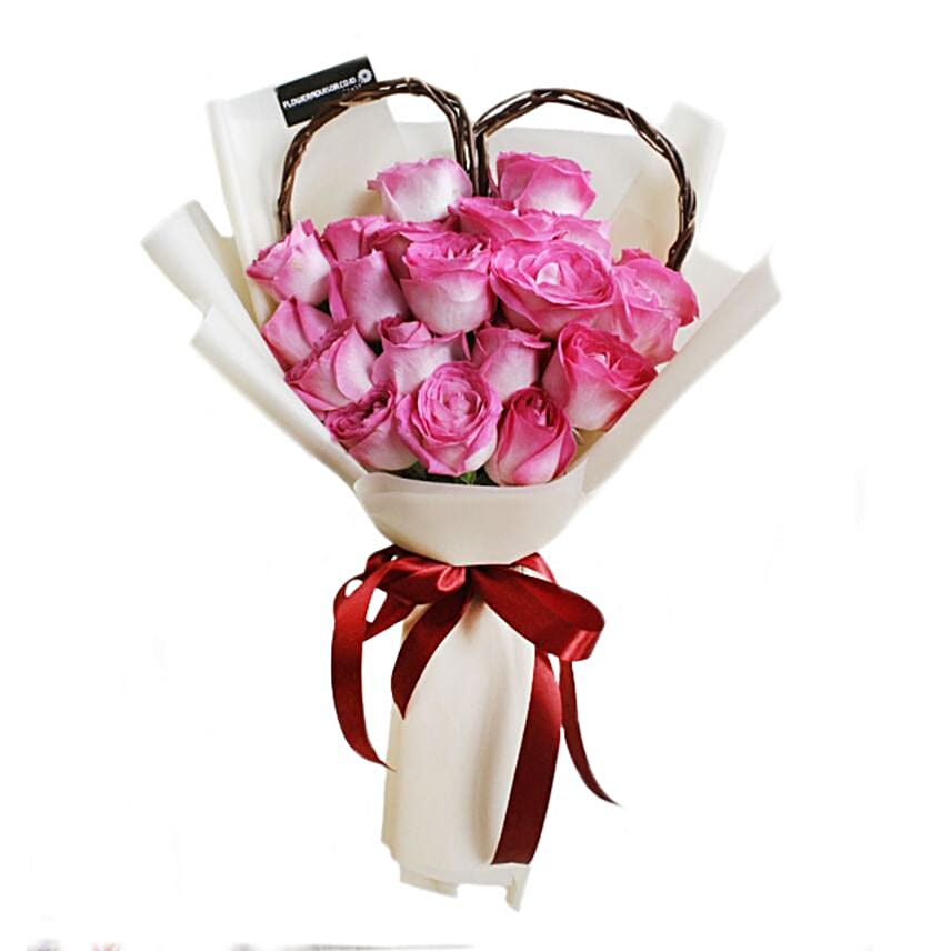 Elegant Pink Roses Bouquet