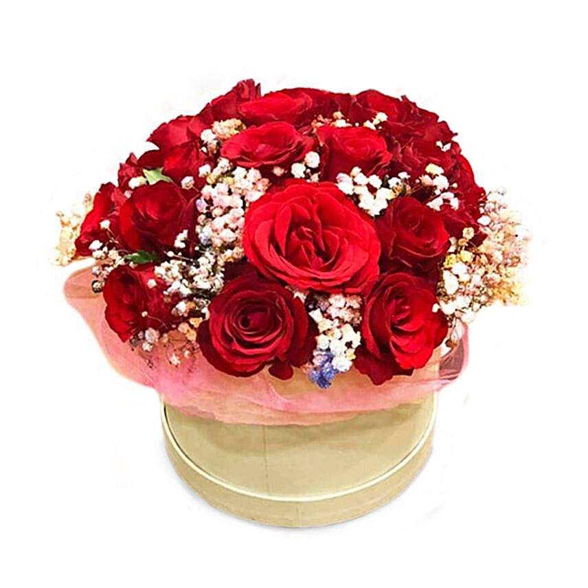 Ravishing Red Roses Box:Flower Arrangments in Indonesia