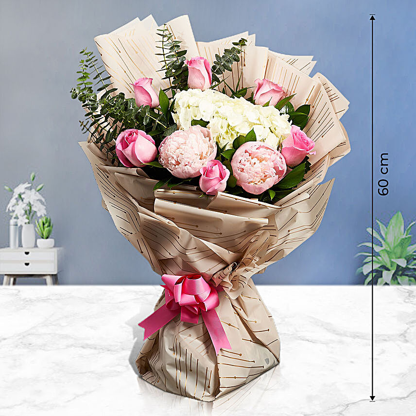 Delightful Blossoms Bouquet:Sympathy Flowers to Indonesia