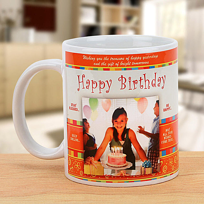 Personalised Happy Birthday Celebration Mug:Birthday Gift Delivery in Indonesia