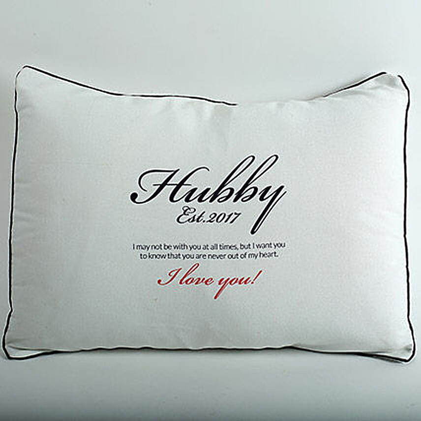 Hubby Love Personalized Cushion
