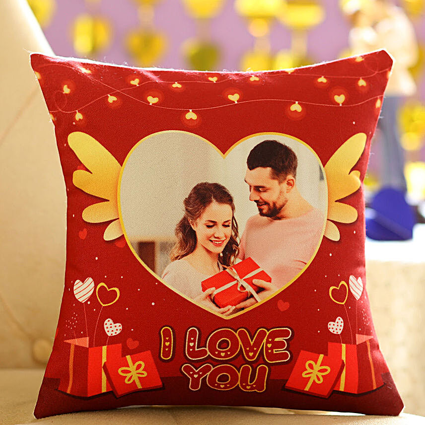Flying Heart Personalised Cushion:Personalised Gifts to Indonesia