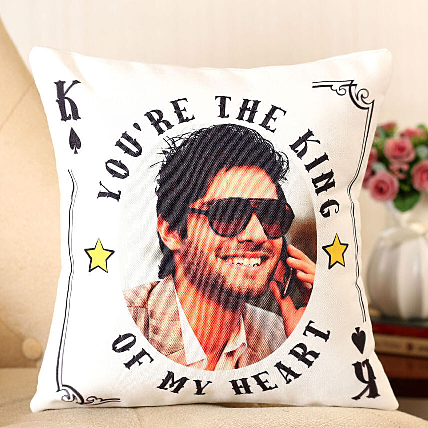 Personalised You Are The King Cushion