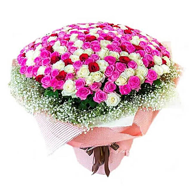 500 Roses Boque Bouquet of 500 Mixed Roses with Babys Breath indonesia | Gift Bouquet ...