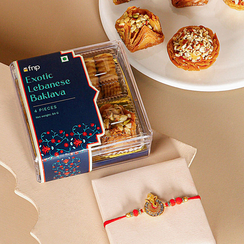 Ganesha Rakhi N Baklava Box
