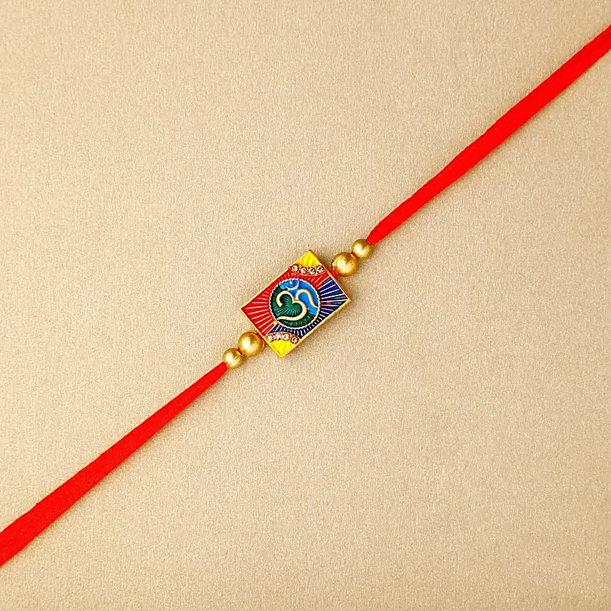 Sacred Om Rakhi N Kaju Katli Box