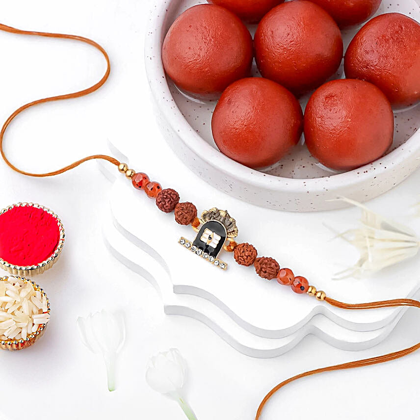 Blessings of Shiva Rakhi N Gulab Jamun Surprise