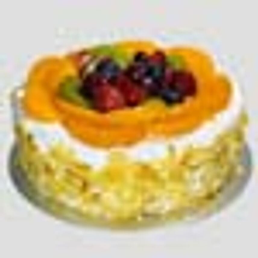 Fruit Cake And Red Rose Bouquet