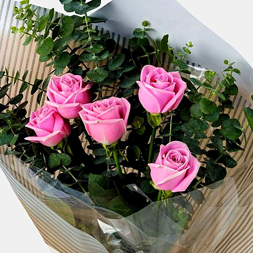 Pink Roses Passion Bunch
