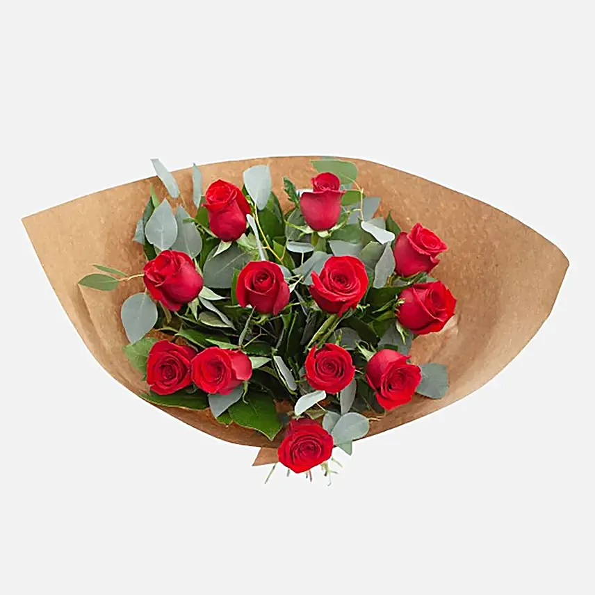 Romantic 12 Roses Bouquet