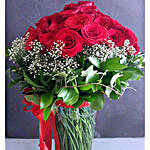 Ravishing Red Roses Vase Arrangement