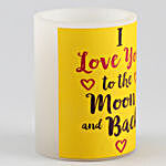 Love You To The Moon Hollow Candle Love Umbrella Greeting Card