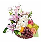 Handpicked Floral And Fruit Basket