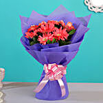 10 Passionate Pink Gerberas Bouquet