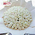 Bright White Roses Bouquet For Love
