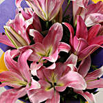 Enchanting Pink Oriental Lilies Bouquet