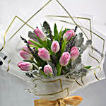 Lovely Pink Tulips Bunch