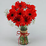 Red Elegance Gerbera Vase