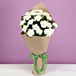 Beautiful Serene White Carnations Bunch