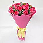 20 Ravishing Dark Pink Roses Bunch