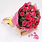 20 Ravishing Dark Pink Roses Bunch