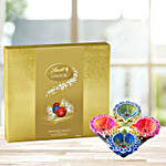 Lindt Luxury Gold Collection Box And Traditional Diyas