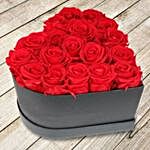 Eternal Love Red Roses Heart Shaped Box