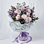 Elegant Mixed Flowers Wrapped Bunch