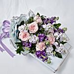 Elegant Mixed Flowers Wrapped Bunch