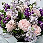 Elegant Mixed Flowers Wrapped Bunch